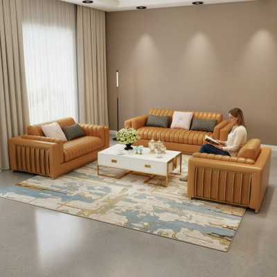 Luxusní kožená pohovka sedací souprava design moderní pohovky pohovka 3+2+1 nový