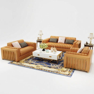 Luxusní kožená pohovka sedací souprava design moderní pohovky pohovka 3+2+1 nový