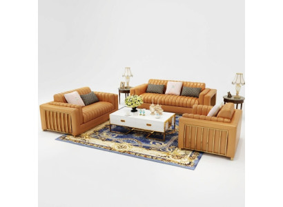 Luxusní kožená pohovka sedací souprava design moderní pohovky pohovka 3+2+1 nový