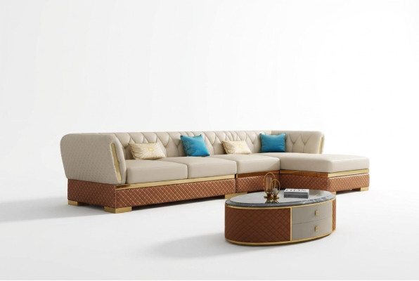 Ecksofa L Form Ledersofa Couch Wohnlandschaft Garnitur Design Modern Sofas Eck