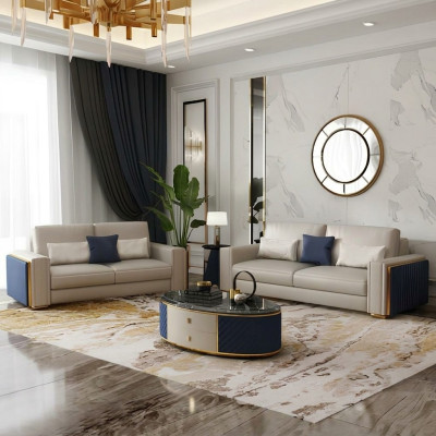 Sofa set 3+2+1 Modern design sofas Leather sofa Couch Living landscape sofa Seat