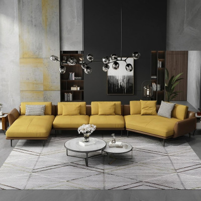 Ecksofa L-Form Wohnlandschaft Sofa Couch Polster Ecke Garnitur Leder Sofas Neu