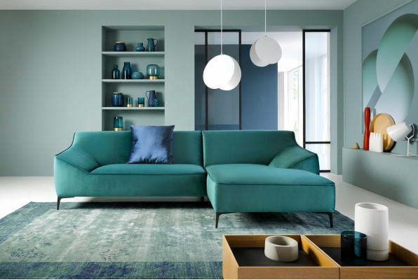 Ecksofa L-Form Wohnlandschaft Sofa Couch Polster Ecke Garnitur Stoff Sofas Neu