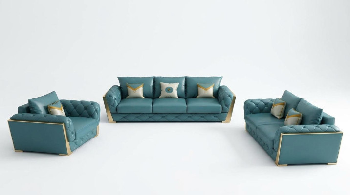 Sofa souprava 3+2+1 sedadlo obytný kraj Couch Sofa polštář set Sofas Leather