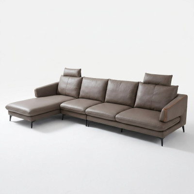 Ecksofa Eckcouch Sofa Polster Ecke Couch Leder Luxuriöse Wohnzimmer Eckgarnitur