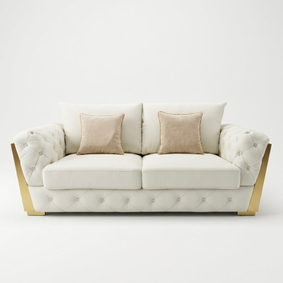 Design Zweisitzer Lounge Möbel 2 Sitzer Sofa Couch Polster Club Sofas Couchen