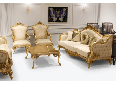 Designer sedací souprava 3+1 textilní sedací sestava kompletní obývací pokoj nový