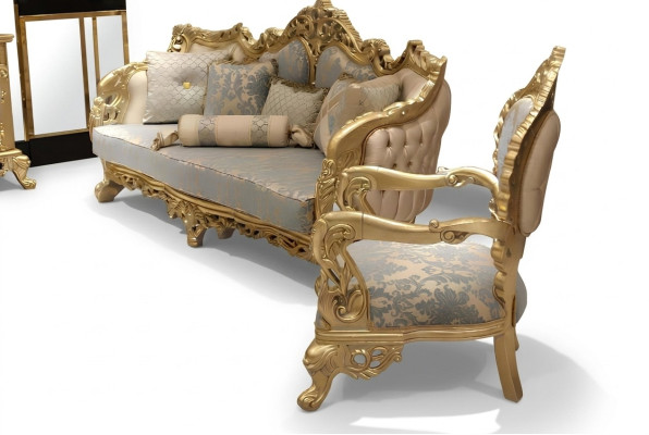 Sofa set 3+3 Seater Chesterfield 2x Sofa Classic Relax Armchair 2-piece Furniture