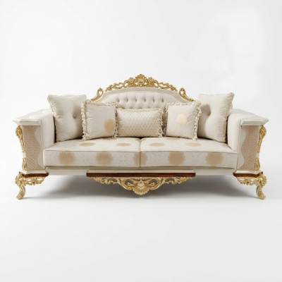 Třísedák designová pohovka 3 místná textilní pohovka Chesterfield 3 sedák nová