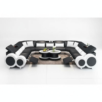 Ecksofa UForm Modernes Sofa Ledersofa Couchen Polster Designer Sofas Garnitur