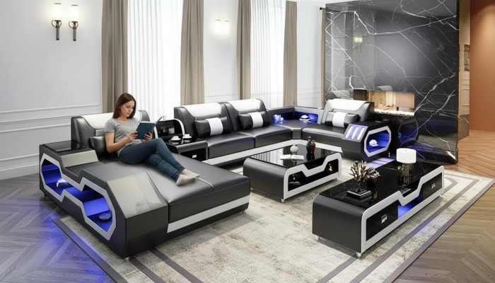 Design roh Skupinová party Rošt Sedací soupravy Pohovka Pohovky pohovky Stoly 2ks. obývací stěna