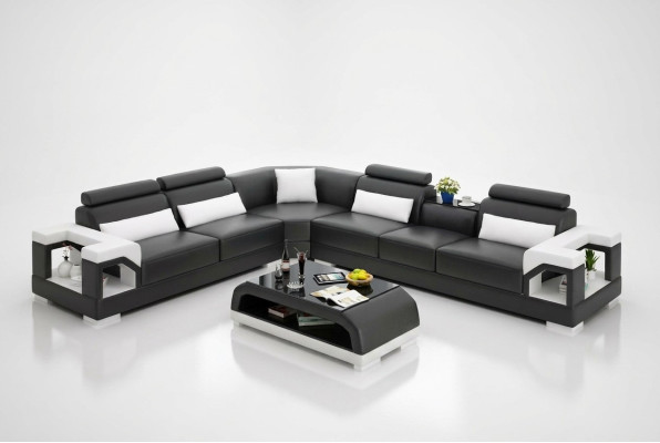 Ecksofa Couch Polster Eckgarnitur Sofa Garnituren Eckledersofa Wohnlandschaft