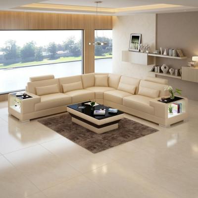 Moderne Eckcouch Design Ecksofa Wohnzimmer Möbel Lederpolster Couch