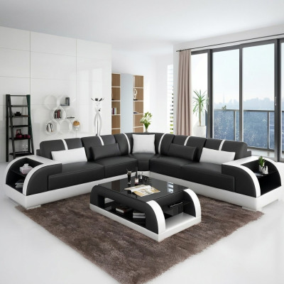 Design Sofa Möbel Eckcouch Ecksofa Wohnzimmer Lederpolster Couch