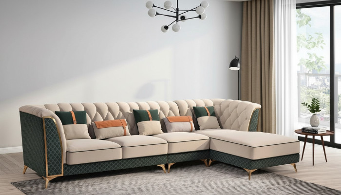 Ecksofa L Form Modernes Sofa Ledersofa Eckgarnitur Polster Wohnlandschaft