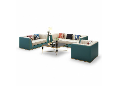 Sofagarnitur Designer Sofa Ledersofa 321 Sitzer Dekorative Modernes Sofa