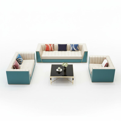 Ledersofa Sofa Couch Polster 321 Sitzer Couchtisch 2x Beistelltisch 6tlg. Neu