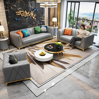 Sofagarnitur Polster Sitz Garnituren 2tlg. Set 3+2 Sitzer Neu Couch Ledersofa