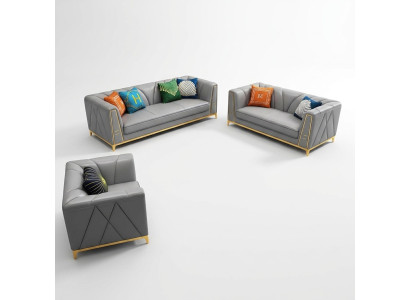 Sofagarnitur Polster Sitz Garnituren 2tlg. Set 3+2 Sitzer Neu Couch Ledersofa