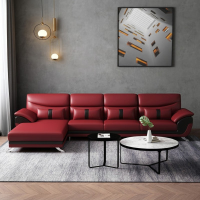 Design Wohnzimmer Lederpolster Ecksofa Eckcouch Couch Sofa L Form