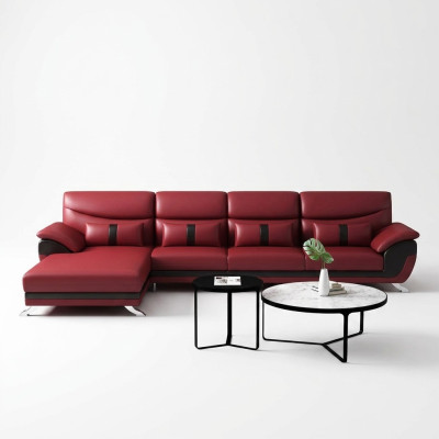 Design Wohnzimmer Lederpolster Ecksofa Eckcouch Couch Sofa L Form
