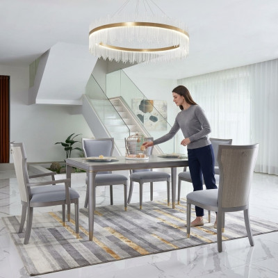 Esszimmer Tisch Designer Luxus Möbel Holz Tische 160x90cm Wohnzimmer