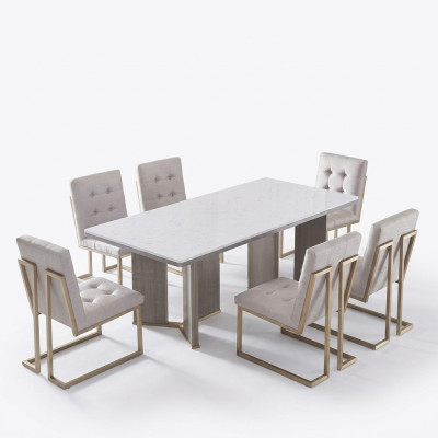 Jídelní stůl designový luxusní nábytek dřevěné stoly 180x90 cm obývací pokoj