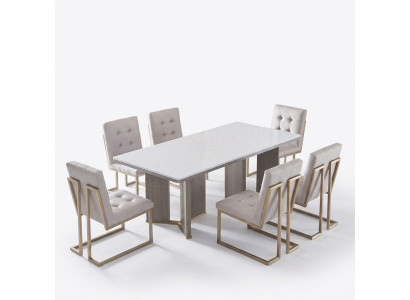 Jídelní stůl designový luxusní nábytek dřevěné stoly 180x90 cm obývací pokoj