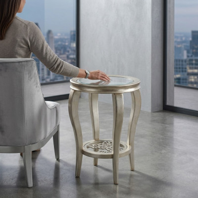 Beistelltisch Runder Tisch Design Couchtisch Glastisch Holz Tische Hotel