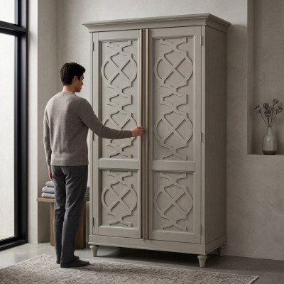 Schränke Garderobe Möbel Design Kleiderschrank Schlafzimmer Holz