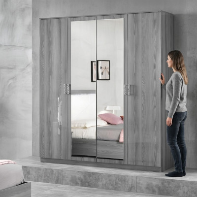 Kleiderschrank Holz Schrank Schränke Holz Garderobe Möbel Design Schlafzimmer
