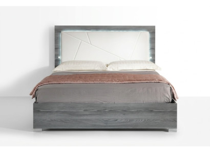 Luxus Bett Schlafzimmer Betten Moderne Holz Doppel Schlafbett Grau 160x200 neu