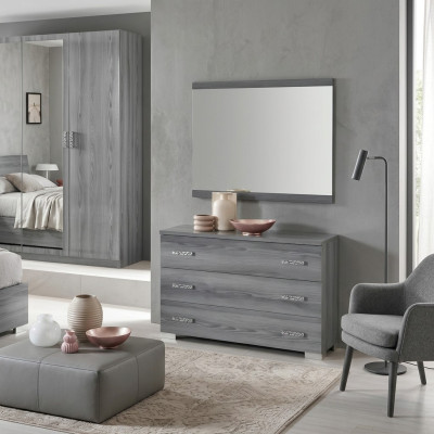 Kommoden Schrank mit Spiegel Design Möbel Luxus Möbel Garderobe 2tlg. Set Neu