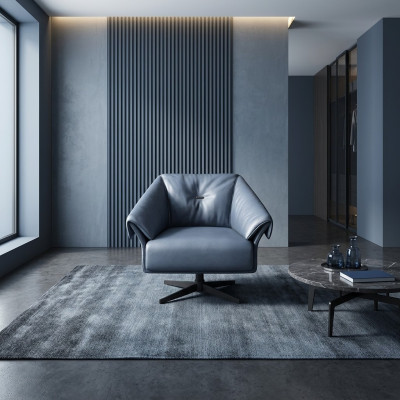 Sessel Design Luxus Relax Club Lounge Einsitzer Polster Stoff Leder