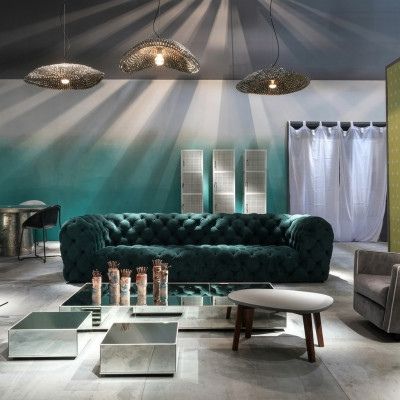 Chesterfield Viersitzer XXL Luxuriöses Lounge Clubsofa für Exklusiven