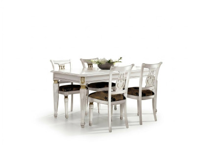 Esstisch Tisch Esszimmer Tische Luxus Holz Weiß Design Modern Italienische Möbel