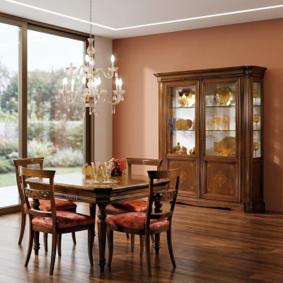 Vitrine 2 Tür Schrank Vitrinen Wohnzimmer Schränke Design Schrank Möbel Glas Neu