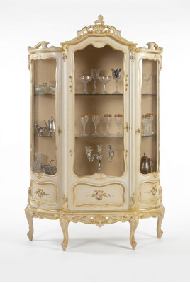 Wohnzimmer Schränke Design Schrank Möbel Glas Neu Vitrine 3 Tür Schrank Vitrinen