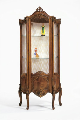 Vitrine Wohnzimmer Möbel Anrichte Massive Holz Vitrinen Glas Schrank Echtholz