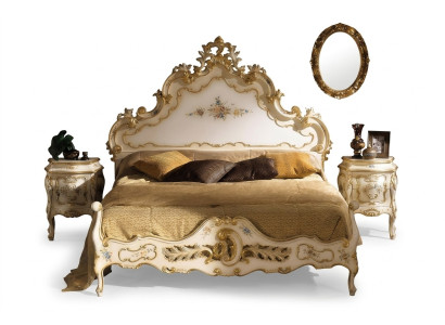 Schlafzimmer komplett Set weiß Bett, 2x Nachttische Schlafzimmer Möbel Holz Neu