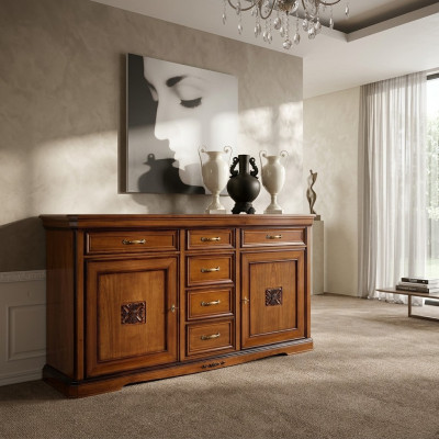 Komoda šuplíky dřevo komoda obývací pokoj sideboard skříň skříně masivní nový