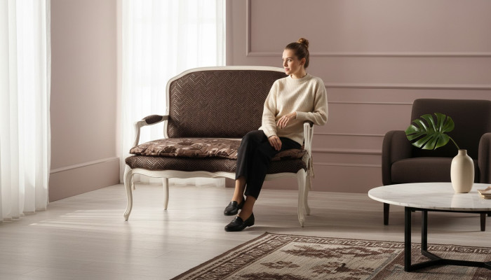 Sofa Pohovka Design Pohovka Čalounění Tkanina Moderní Dvousedadlová Sedadlo Lavice 2 Místné