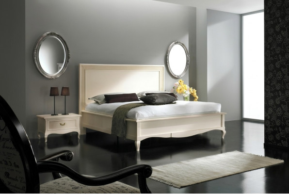 Doppelbett Betten Schlafzimmer Möbel Massivholz Vaccari cav giovanni Bett Neu