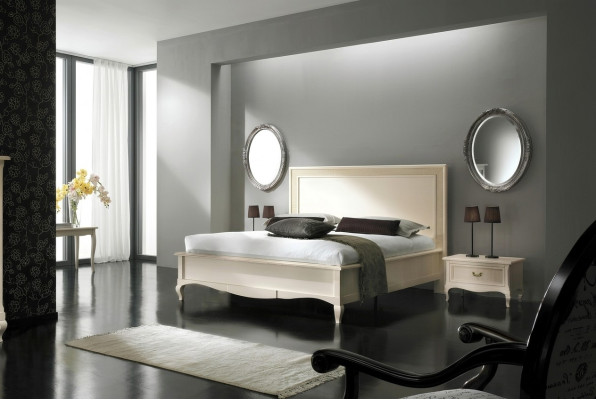 Schlafzimmer Postel Noční stolek Manželská postel Čalouněný postel Sada ložního prádla Skupina Souprava 3dílná.