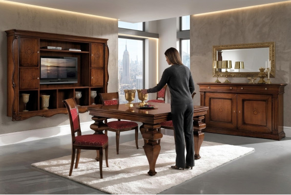 Möbel Einrichtung Gruppe Tisch + 4 Stuhl Set 5tlg. Esstisch Garnitur Esszimmer