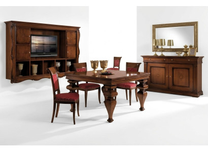 Möbel Einrichtung Gruppe Tisch + 4 Stuhl Set 5tlg. Esstisch Garnitur Esszimmer