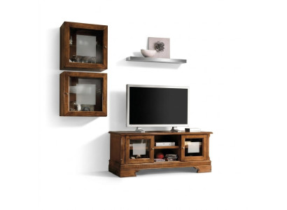 Wohnwand Set 3 kusy. Obývací pokoj rtv Vitrine Anrichte Regal Luxus Wandschränke Nový
