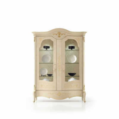 Luxus Vitrine Scchrank Klassische Vitrinen Wohnzimmer Schränke Anrichte Holz Neu