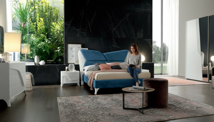 Bett Doppelbetten Hotel Bett Modern Bettgestell Luxus Design Bettrahmen Holz Neu