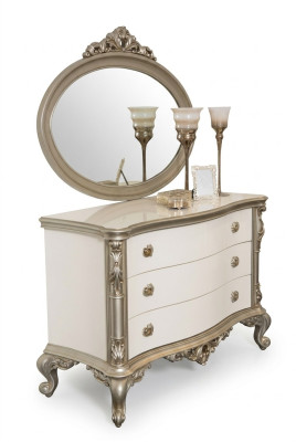 Luxus Kommode Möbel Sideboard Kommoden Anrichte mit Spiegel 2tlg Set Neu